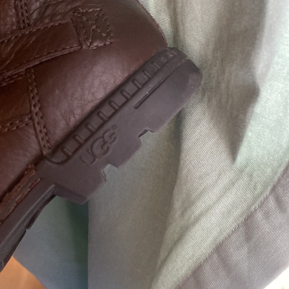 Big Kid’s Ugg Boots, deep brown leather K Rockville 1971 chocolate size 6 zipper - Picture 11 of 15